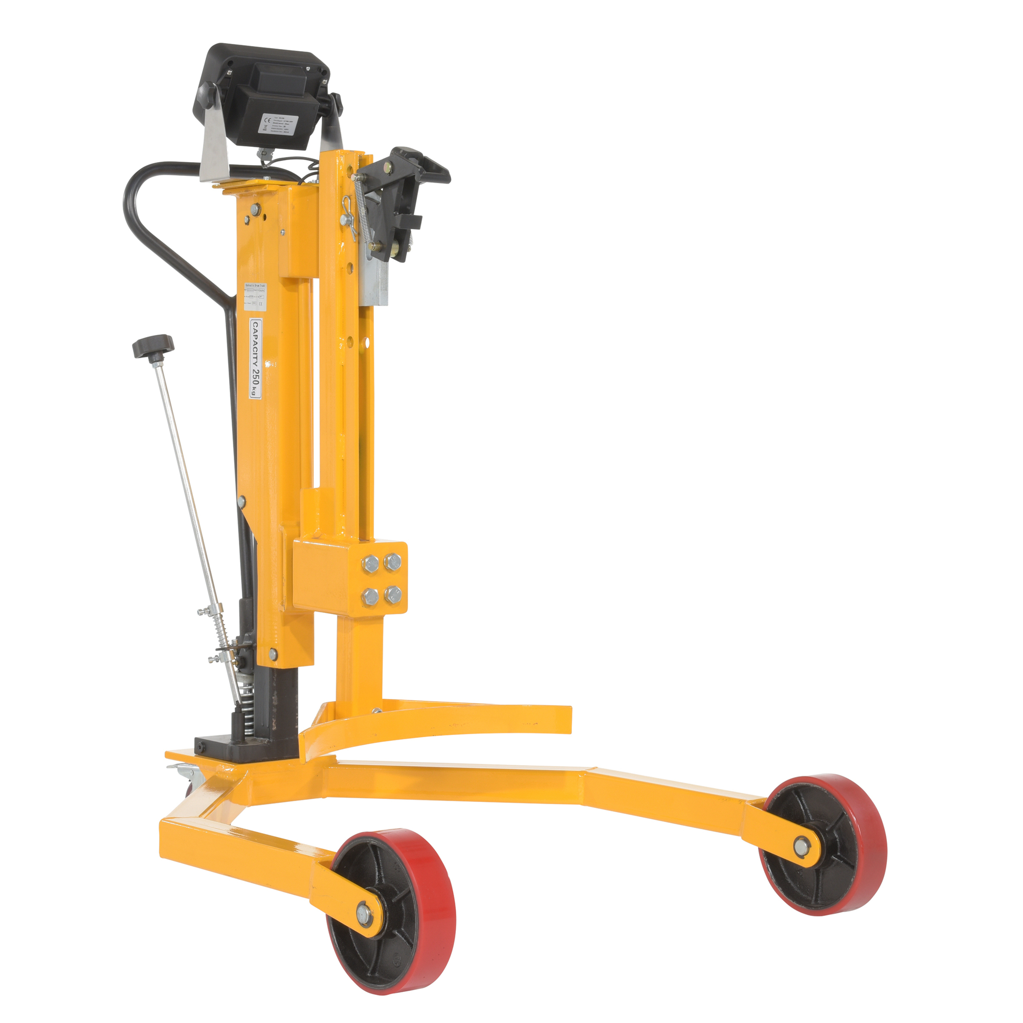 Vestil Ergonomic Drum Truck with Scale - 500 Lb. Capacity, 55 Gal. Drum, Model# DRUM-55-SCL